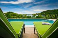 Lounge chairs by the pool
